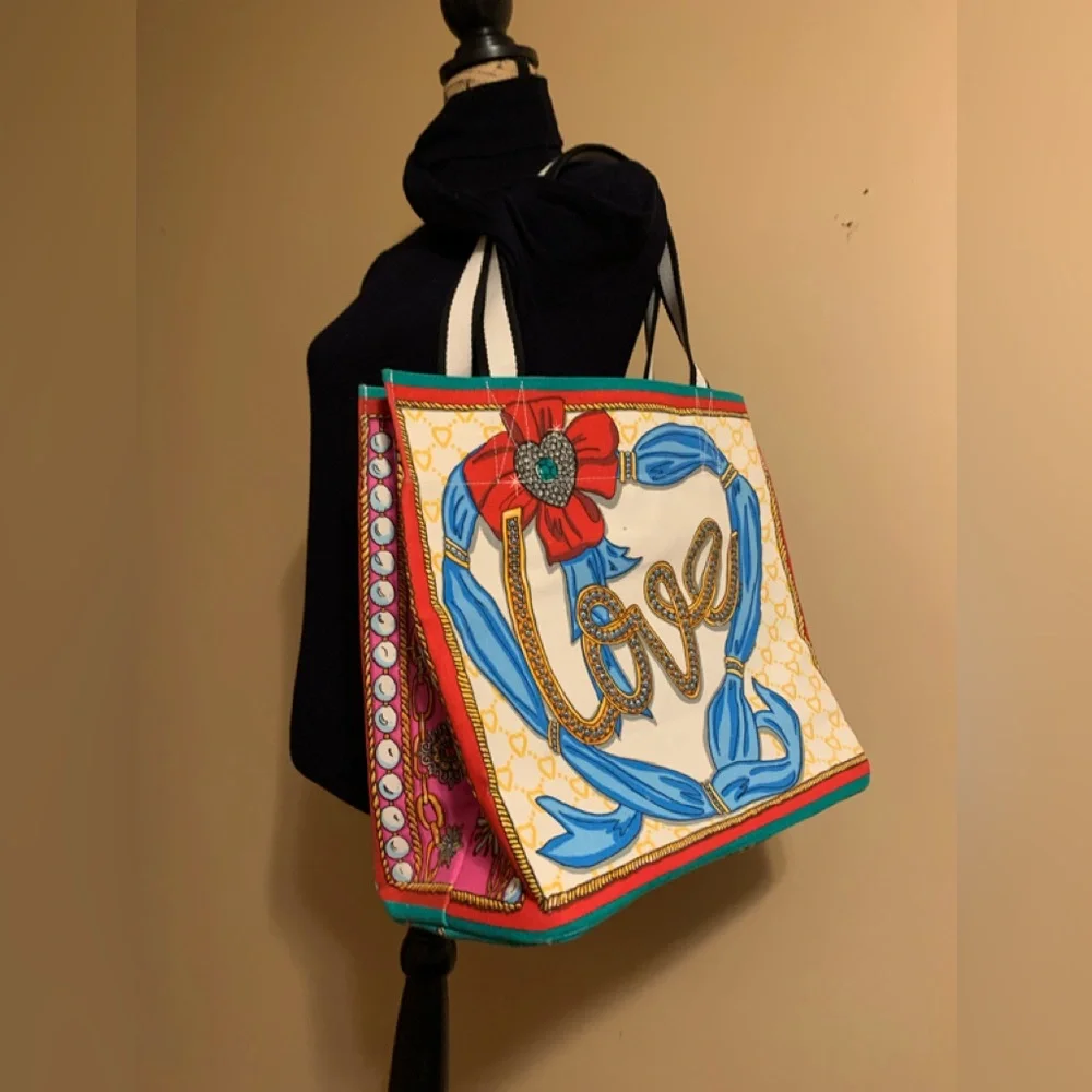 BRIGHTON bright and colorful “Sparkle and Shine” oversized Tote bag NWT - Picture 4 of 13